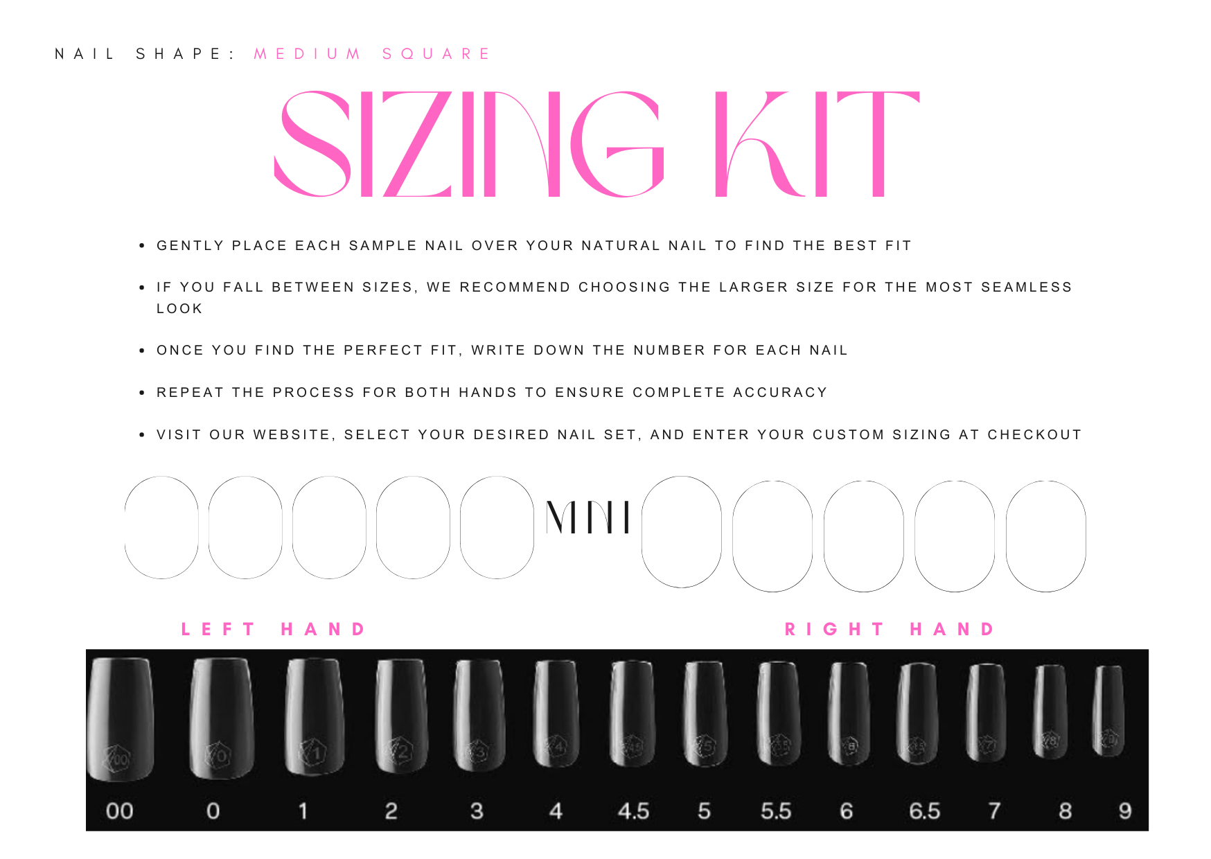 MNI Nail Sample Sizing Kit